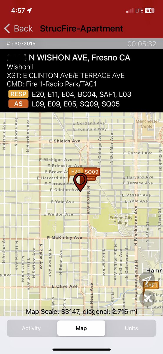 Fresno Fire is on scene of an apartment fire in the area of Clinton/ Wishon. For your safety please avoid the area while firefighters work to extinguish the fire.