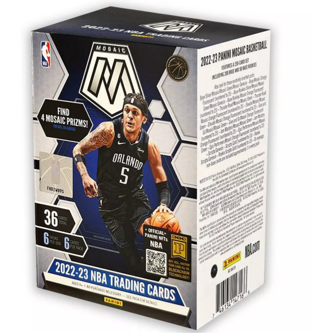 CardPurchaser's tweet photo. Do you want a chance to rip a 2022-23 Mosaic NBA blaster box? 

- Follow @CardPurchaser
- Retweet this tweet
- Comment with your favorite basketball player

Winner drawn 9/17 at 9pm central. US shipping please. I will not send links in DM. https://t.co/CfzlZgTQ77