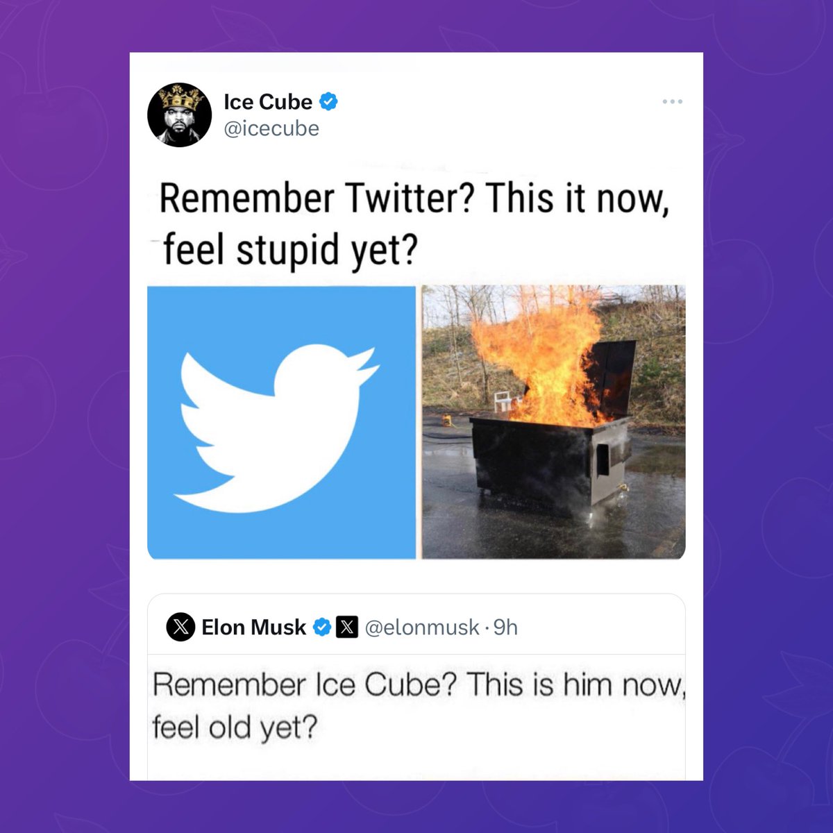 Ice Cube claps back at Elon Musk over meme about him.