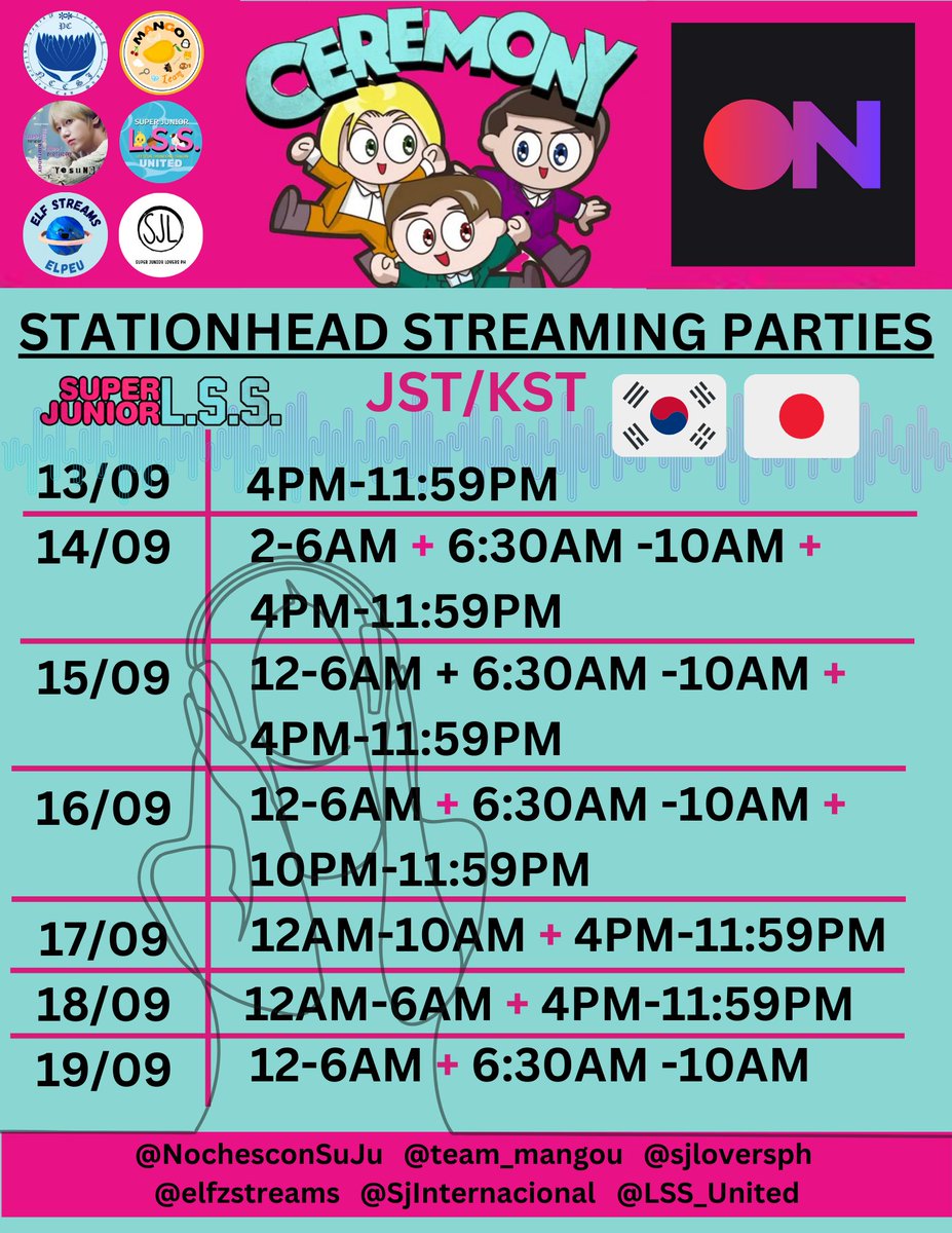sjloversph's tweet image. 🔴 𝕃𝕀𝕍𝔼 𝟚𝟜/𝟟
Streaming on Rave/Stationhead/Scene

Hello ELF, we invite you to support the new single #SuperJuniosLSS_Ceremony. Several fan bases have come together to use different platforms for streaming and thereby increase the numbers of this beautiful song and show our…