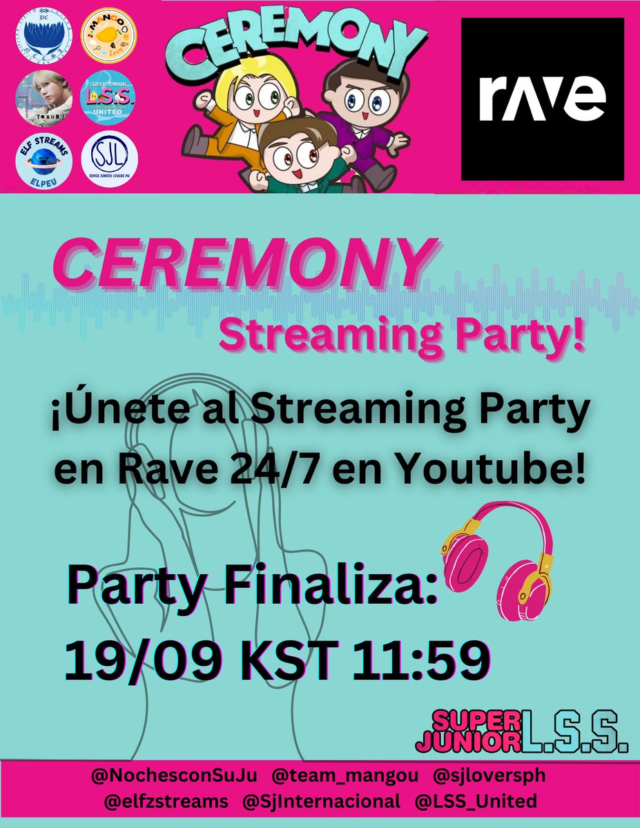 sjloversph's tweet image. 🔴 𝕃𝕀𝕍𝔼 𝟚𝟜/𝟟
Streaming on Rave/Stationhead/Scene

Hello ELF, we invite you to support the new single #SuperJuniosLSS_Ceremony. Several fan bases have come together to use different platforms for streaming and thereby increase the numbers of this beautiful song and show our…