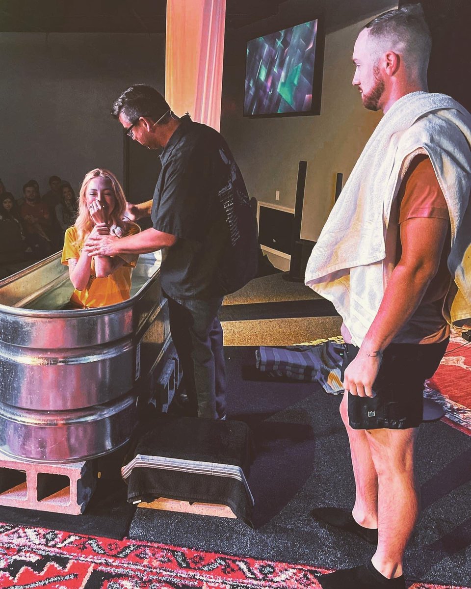 CodyGoldman's tweet photo. This past Sunday my fiancé Jayden and I were baptized at Life Point Church. The moment is one I will remember forever and hold close to my heart. 

I am honored to have dedicated my life to the light of the world, Jesus Christ. ✝️ https://t.co/r5r5XdznQ4