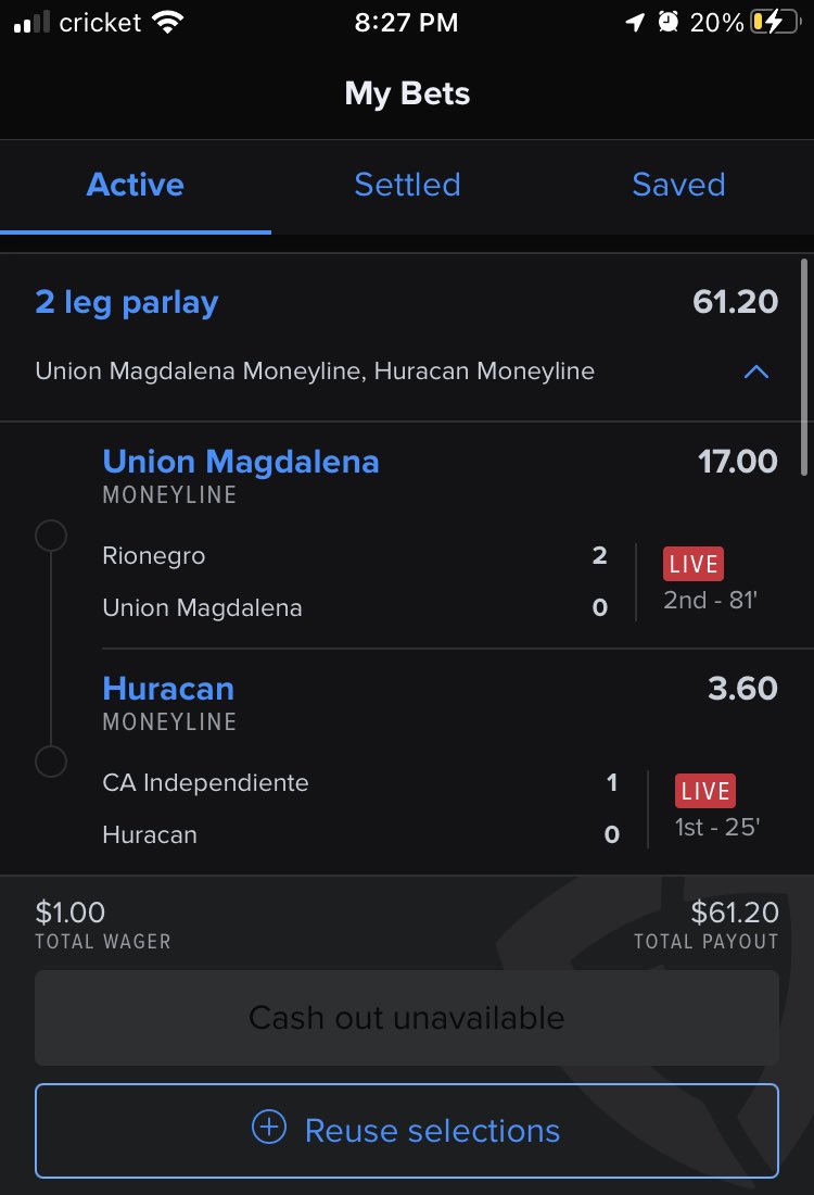DadBagBets's tweet photo. Hahaha they killed it with Riongero goal and then I added huracan to a second slip and they kill both hhahahahaha posting second one right now hahahahahahhaa fixed af #gamblingx #rigged #scan #fanduel is rigged as fuck https://t.co/dCepvEbBNi