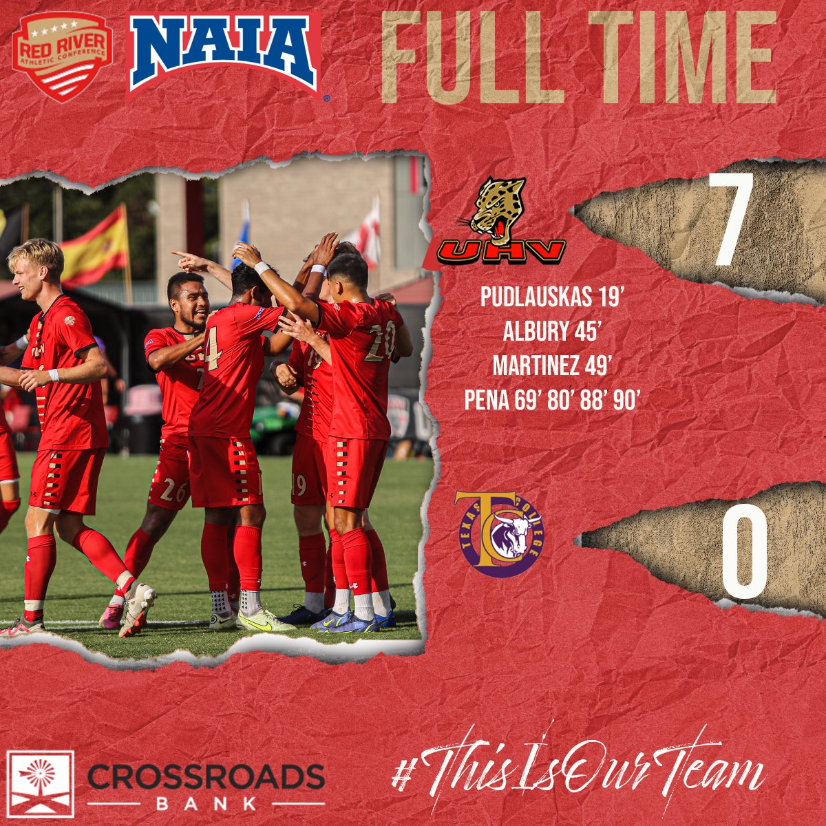 A record-setting performance by the Jags. Yahir Pena's 90th minute goal set a new UHV record for goals in a single game. #ThisIsOurTeam