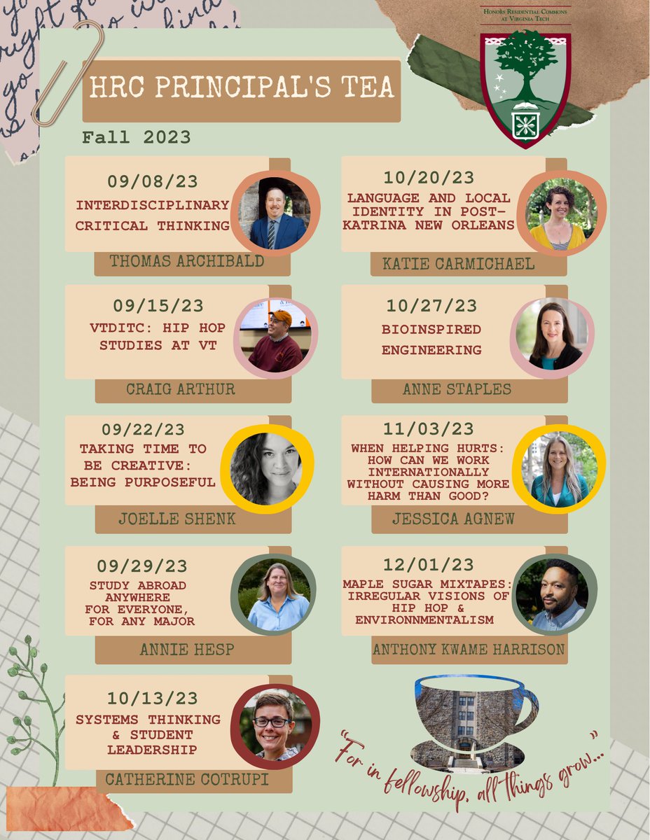 nataliegrad's tweet photo. Looking forward to this @VTHRC #PrincipalsTea lineup 🍵 https://t.co/UF8XEBDXDY