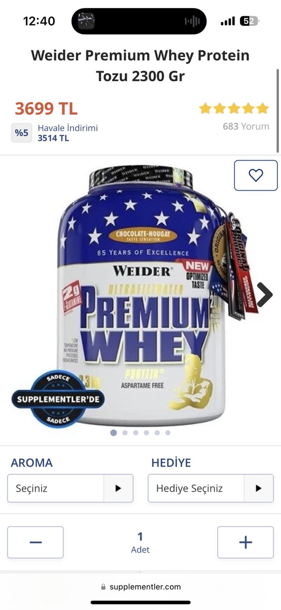 buneserkan's tweet photo. elimde 3 adet mevcut acil satılıktır #fitness #protein https://t.co/O9Mf764qss