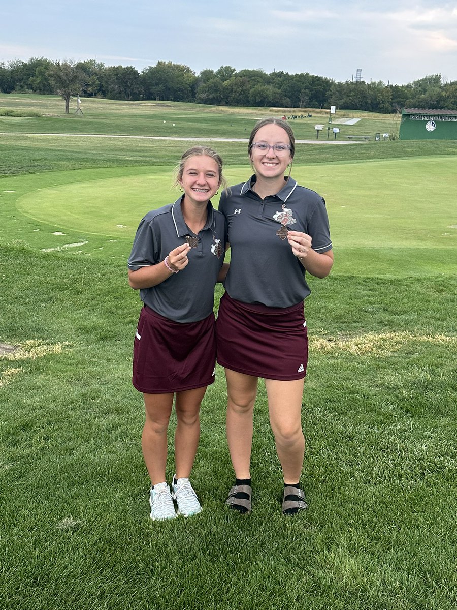 Congratulations to Marlie Cooper for medaling 7th and Macy Miller medaling 15th at the McPherson Invitational. Career best HS round for Marlie.