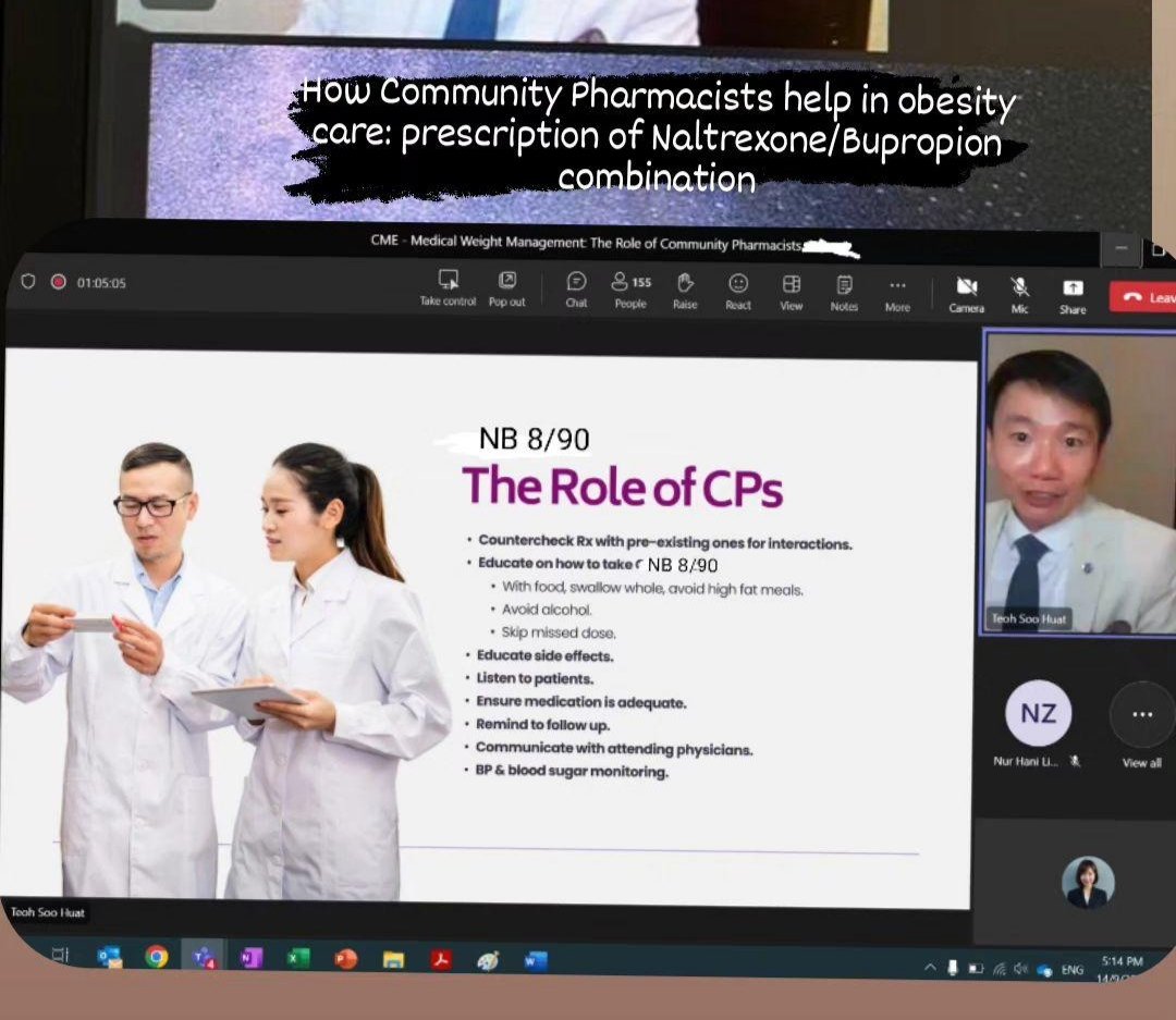 In the world of #ObesityCare, every HCP plays a vital role, including community #Pharmacists (CPs). Today, I highlighted the crucial role CPs play in dispensing anti-obesity meds, like naltrexone/bupropion combo pills. 🏥

Thrilled to have 150 CPs join our webinar!