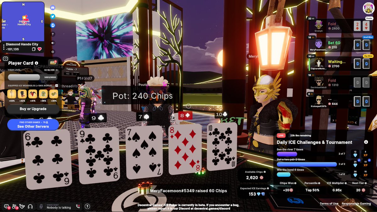 everybody gets a straight at 💎👐🏙️
#icepoker <a href="/DecentralGames/">Decentral Games</a>