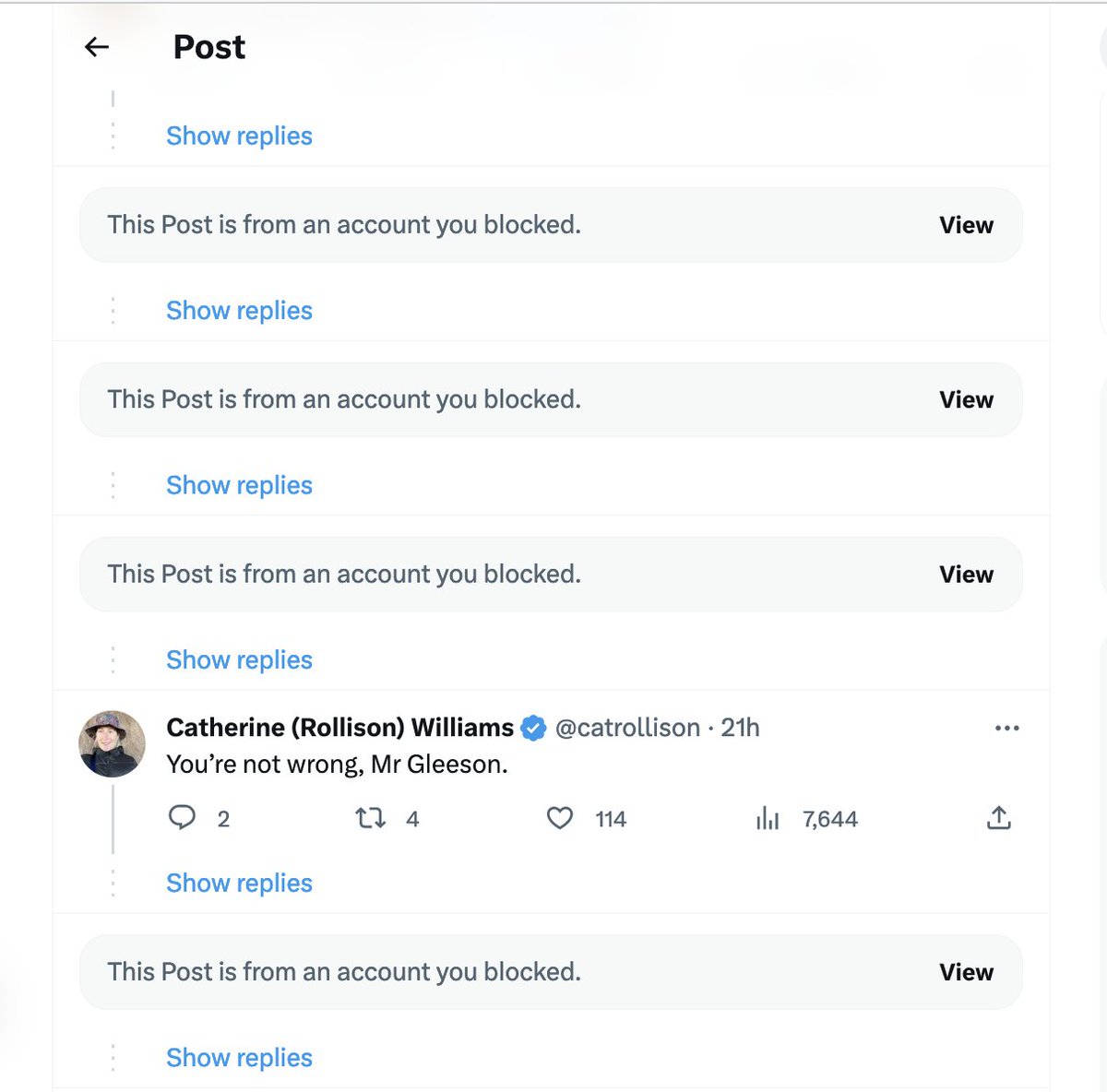 RonniSalt's tweet photo. I am relieved and proud to say I peeked at this post of Tom Gleeson's and saw my constant blocking finger had finally made some progress. Months of work there.

I highly recommend using Tom's replies here too as a pre-emptive block farming exercise.

👇🏽 https://t.co/u5TSzVUWQS
