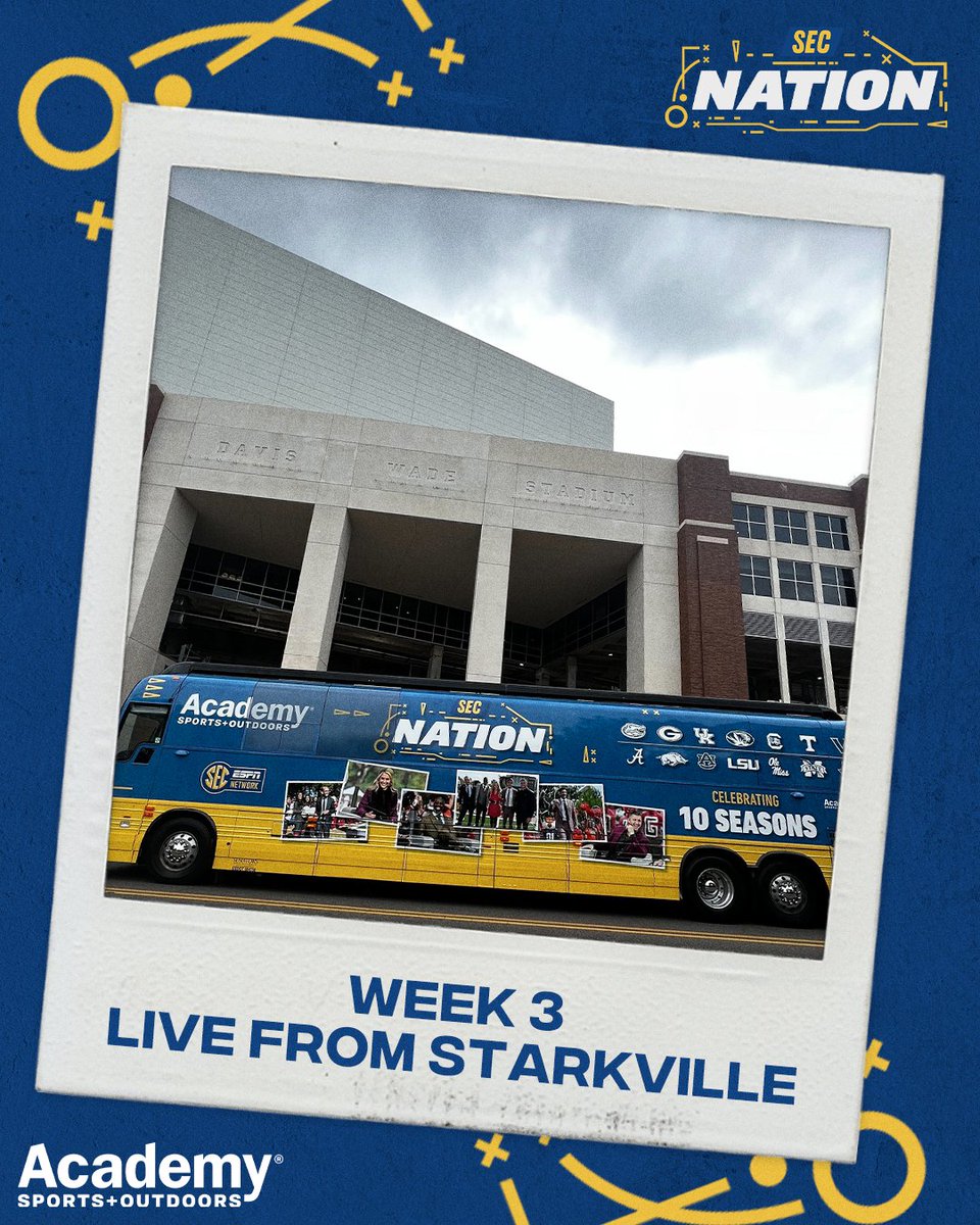 Get ready Starkville 🗣️

See you on Saturday‼️

#SECNation | <a href="/Academy/">Academy Sports + Outdoors</a>