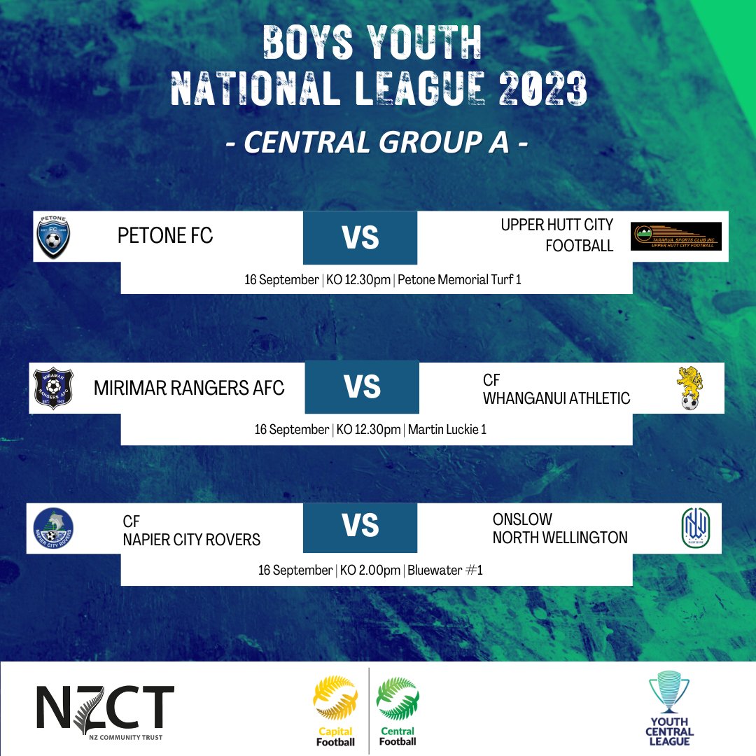 centralf00tball's tweet image. #BYNL #fixtures #weektwo

Let's take a look at the fixtures lined up for week two in the Boys' Youth National League!

Which game are you looking forward to ? 👀👀

Napier City Rovers Football Club Capital Football