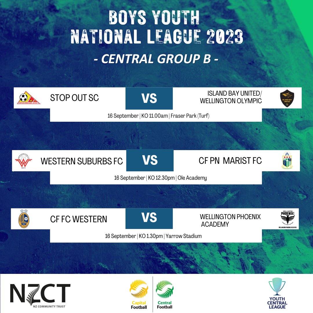 centralf00tball's tweet image. #BYNL #fixtures #weektwo

Let's take a look at the fixtures lined up for week two in the Boys' Youth National League!

Which game are you looking forward to ? 👀👀

Napier City Rovers Football Club Capital Football