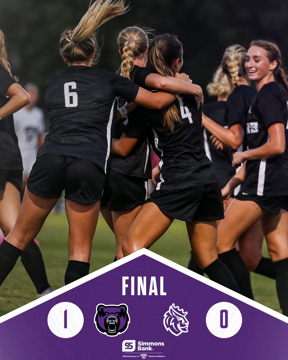 Final | BEARS HOLD ON FOR THE WIN! Another conference opening win for Central Arkansas, thanks to Sydney Brough's goal! 

#BearClawsUp