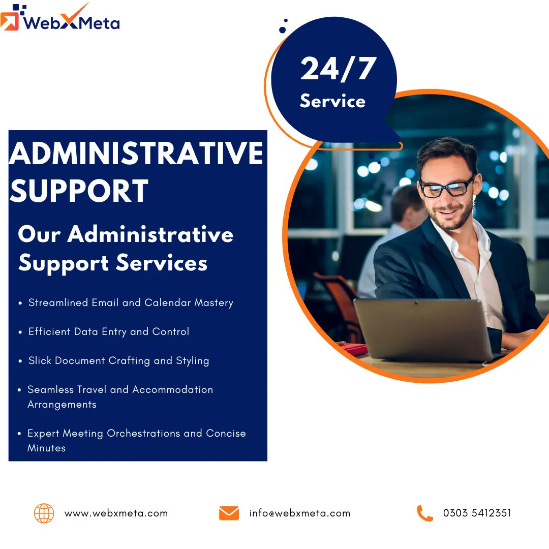 Web_X_Meta's tweet image. Don&apos;t let Administrative tasks hold you back! Let WebXmeta take care of the details so you can focus on the big picture.
webxmeta.com

#WebXmeta #AdministrativeSupport #BusinessGrowth #DigitalMarketing #SocialMedia #Outsourcing #BusinessSupport #TaskManagement