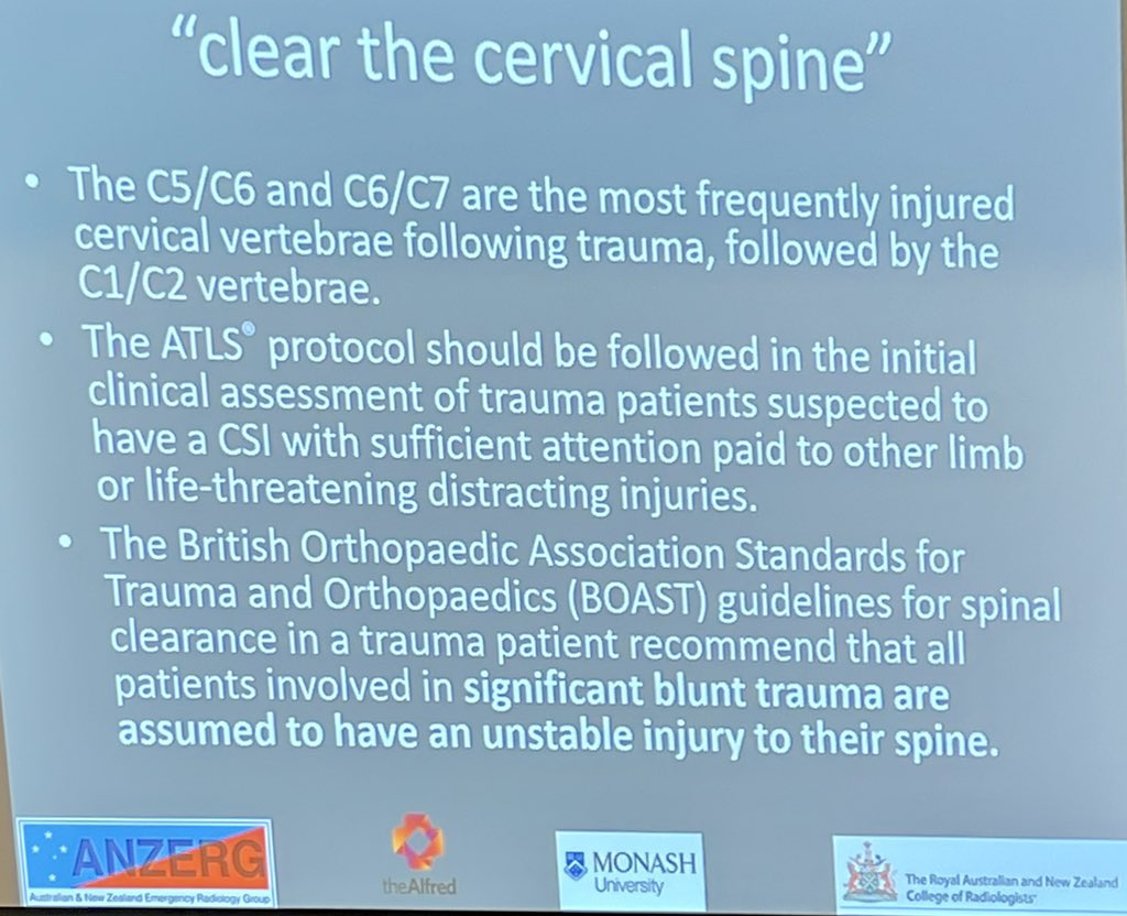 Dr. Dinesh Varma on Cervical Spine Trauma #ESER2023 what does it mean to “clear the cspine” @ESERadiology