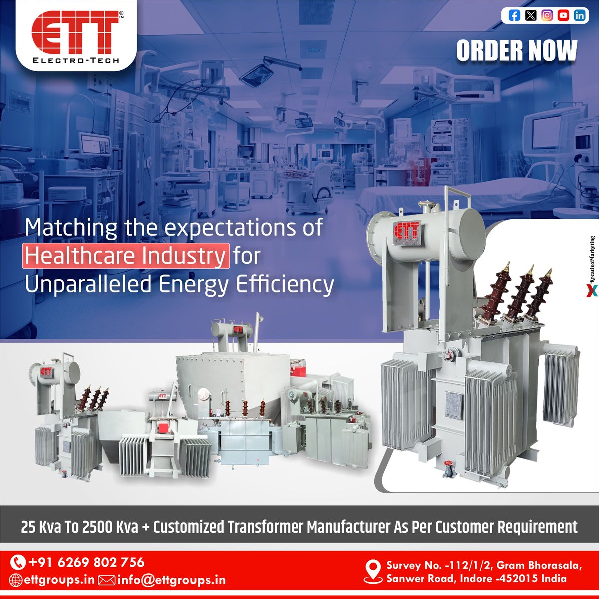 ElectroTechTra1's tweet image. Powering Healthcare Innovation with ETT Transformers: A Prescription for Success 💡🏥

ettgroups.in
contact now :- 6269802756

#ELECTROTECH #MPEBIndore #MSEDCL #grid
#powertransformer #technology
#power #powerdistribution
#customtransformers