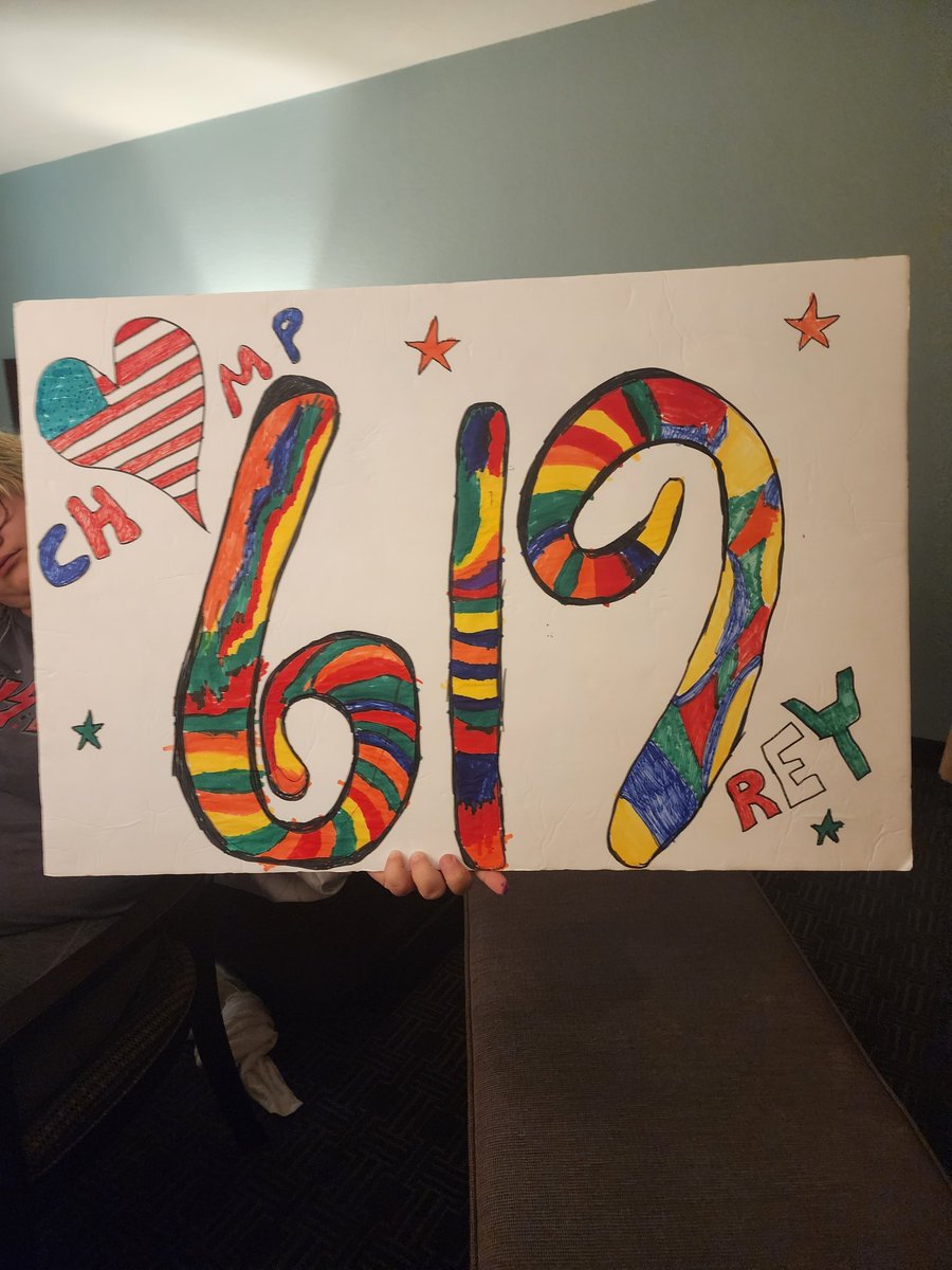 EazyN9ne's tweet photo. @reymysterio @WWE @BallArenaDenver this is my side of the sign. Been a huge Mysterio fan. Hope we can get this autographed! https://t.co/RUkSvWeT4T
