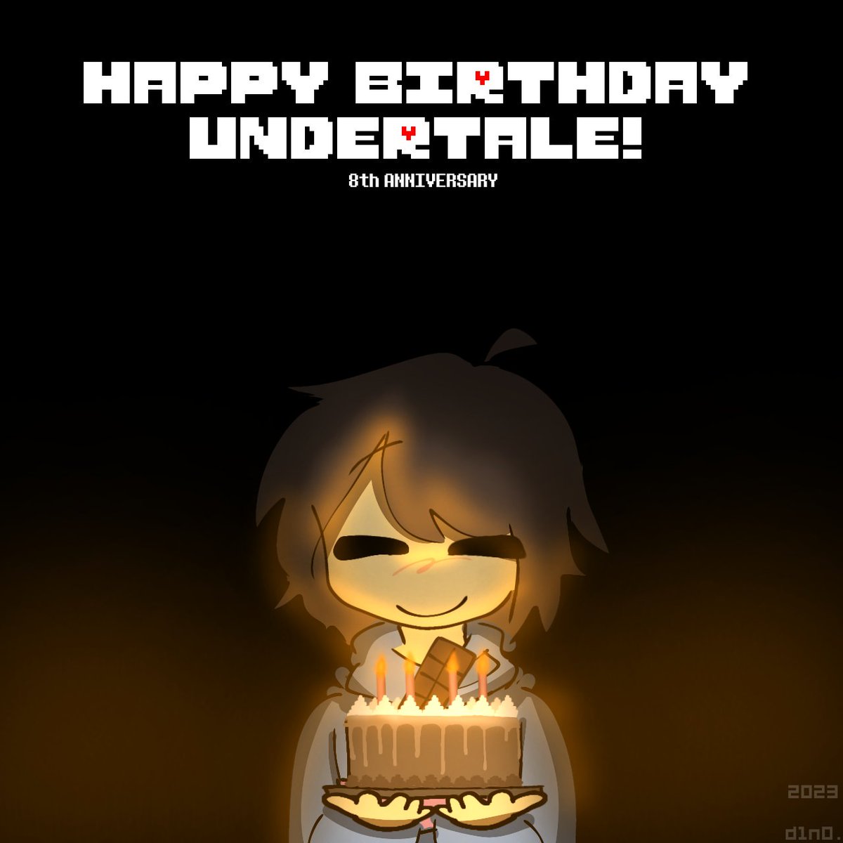 FnGarcello's tweet photo. 8TH ANNIVERSARY OF UNDERTALE

(1:59)

@tobyfox 

#undertale #tobyfox #friskundertale #undertale8thAnniversary #anniversary #birthday #art https://t.co/Urwz0s6eD4
