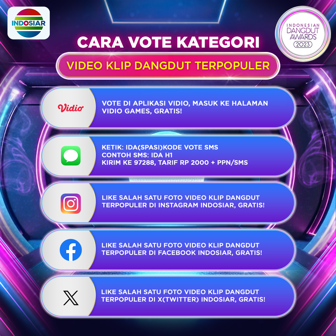 Like postingan ini untuk dukung #HariPutra &amp; #PutriIsnari di kategori VIDEO KLIP DANGDUT TERPOPULER di #IndonesianDangdutAwards2023! Geser untuk cek syarat &amp; ketentuan, ya! 
. 
. #IndonesianDangdutAwards2023Indosiar 
#IDA2023 
#IDAIndosiar