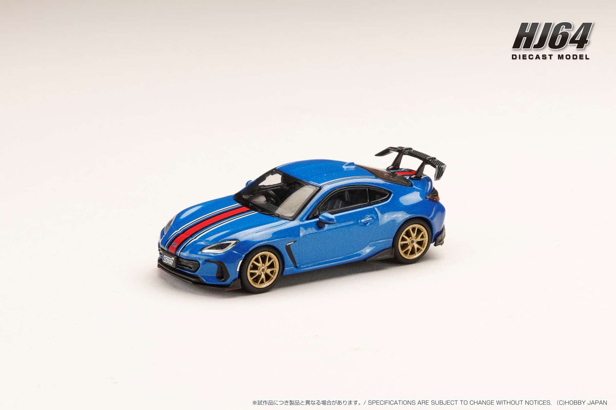 HJ_Minicar's tweet photo. 1/64 SUBARU BRZ STI PERFORMANCE (WR BLUE PEARL with Stripe)
■発売予定: 2023年12月以降
■お取扱店・海外代理店情報
https://t.co/ha1mbpxOW6
#ホビージャパン #HobbyJAPAN #HJ64 #minicar #ミニカー #64scale #SUBARU #BRZ #10thAnniversary #GR86 #スバル #スバリスト #STI https://t.co/qHRK2VGzPO