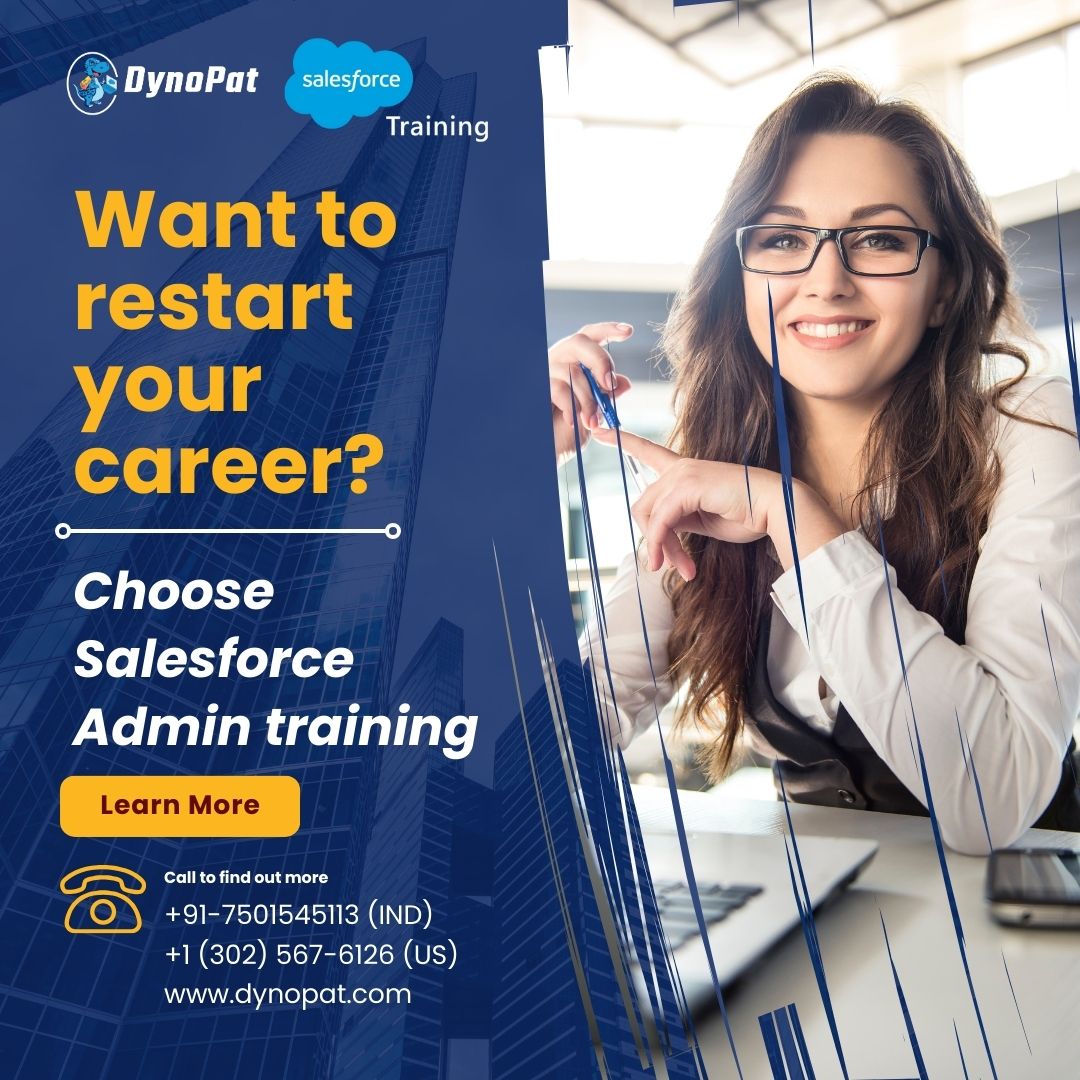 DynoPatPvtLtd's tweet image. If you are interested in restarting your career aftter a break, then you cannot go wrong with Salesforce Admin Training. Want to join? Register Now
.
#dynopat #salesforce #salesforcetraining #salesforceadministrator #salesforceadmintraining #salesforceadmin #learnsalesforce