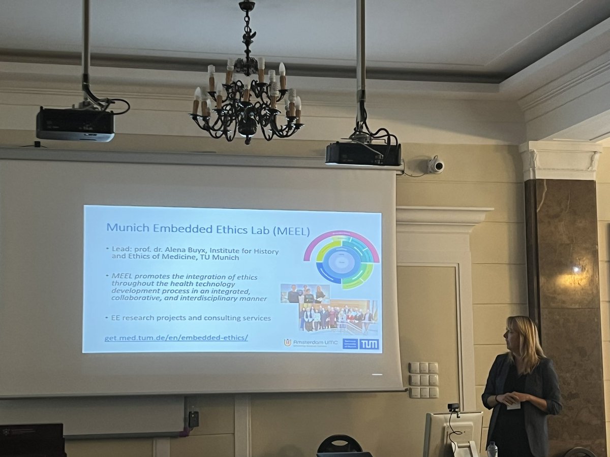 Marieke_Bak's tweet photo. It was a pleasure meeting colleagues in Warsaw at the #EACME conference; and to talk about what I call the ‘embedded turn’ in bioethics. We need embedded ethics for medical AI development. @igem_tum #EACME2023 #Bioethics #AIEthics https://t.co/96N2SPl5MK