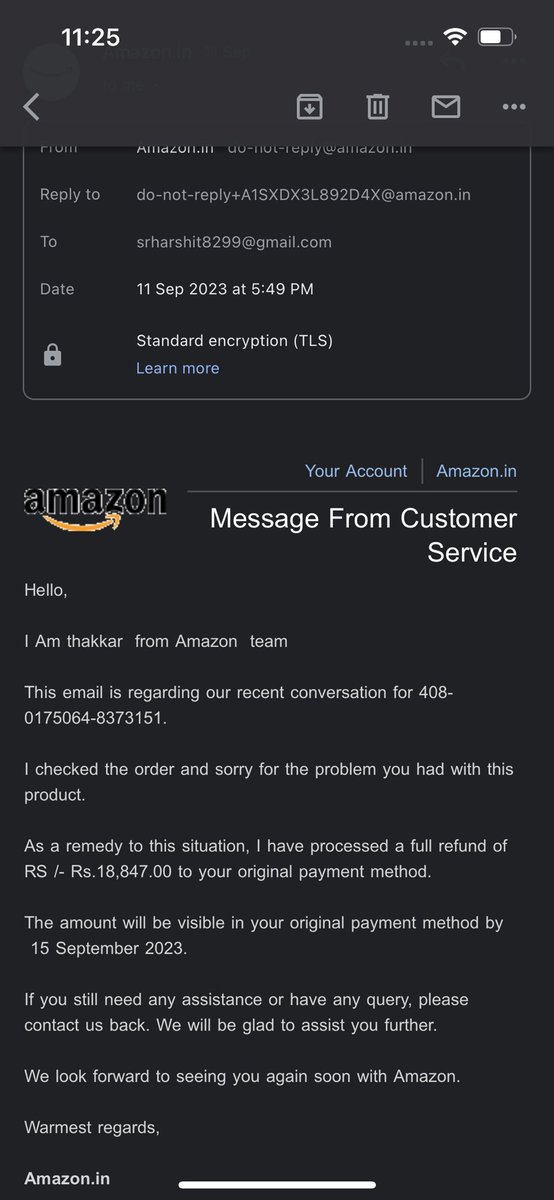 Harshit71556754's tweet photo. Dear @amazonIN I’m really upset today with your serive &amp; customer support associates also, I’ve bought a renewed laptop in may which was stopped working after one month i lodged complaint on call every time pic up got failed since last month these thing just happening. https://t.co/lno5i5JRXU