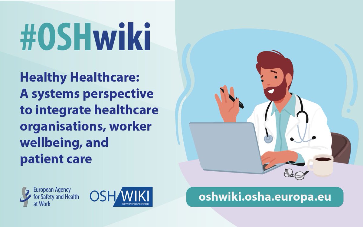 EU_OSHA's tweet image. 👩‍⚕️👨‍⚕️  #HealthCare systems must be run by #HealthyWorkers! 

And even though the health ecosystem is very diverse, challenges are common.

This #OSHwiki article offers perspective to integrate workers and patients for healthy #healthcare:  osha.europa.eu/en/oshnews/osh…