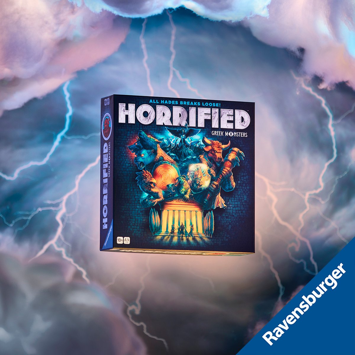 RavensburgerNA's tweet photo. The timeless horrors found in Greek Myth--the Minotaur, the Sirens, Medusa, and more will all be unleashed in Horrified: Greek Monsters. 

Now available for pre-order: https://t.co/MYtzpFRs4N

#BoardGames #Horrified #GreekMonsters #Myth #Legend #Adventure #Cooperative https://t.co/BGYqJKHxM3