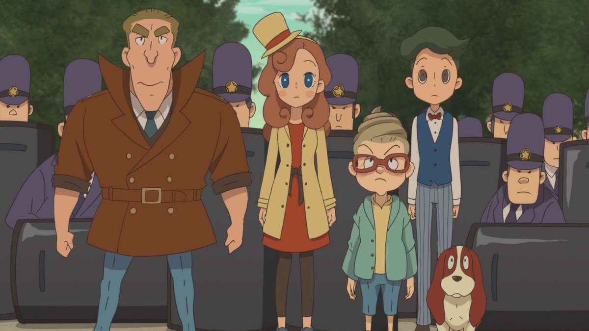 anime_layton's tweet photo. 【再放送情報】本日9月22日(金)22:00より、TOKYO MXにて「#レイトン ミステリー探偵社」第38話「踊るスコットランドヤード大捜査線」が再放送！巨大なロボットがレインボーテムズブリッジを封鎖した！？果たして巨大ロボの正体とは！？そしてその目的とは一体！？ https://t.co/Kc0q89cNVn