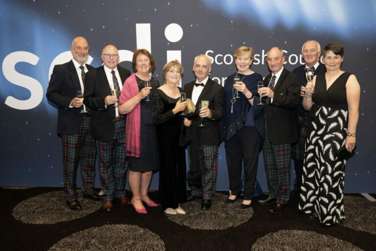 The @RoyalDornoch team at the @SCDI Highlands & Islands Business Excellence Awards event. Thanks to all the staff and members who made it possible for us to win the @CrownEstateScot award for 'outstanding support for coastal communities'.