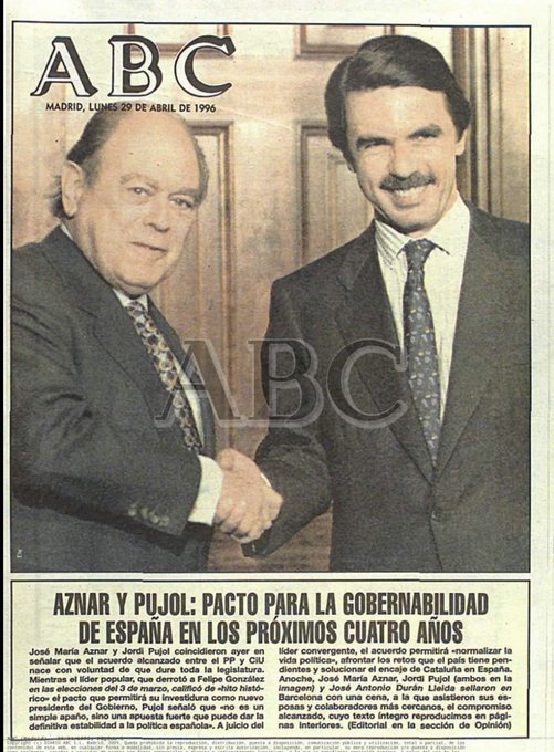 PARADOJAS

-AZNAR llama a la revuelta. AZNAR firmó el PACTO DEL MAJESTIC ( en la firma, con 16 páginas en catalán, estaba M.RAJOY)

-LA GUARDIA CIVIL se une (según ALVISE) .EL PACTO DEL MAJESTIC daba a Cataluña las competencias en tráfico (hasta entonces de la GC)

HILO 👇👇