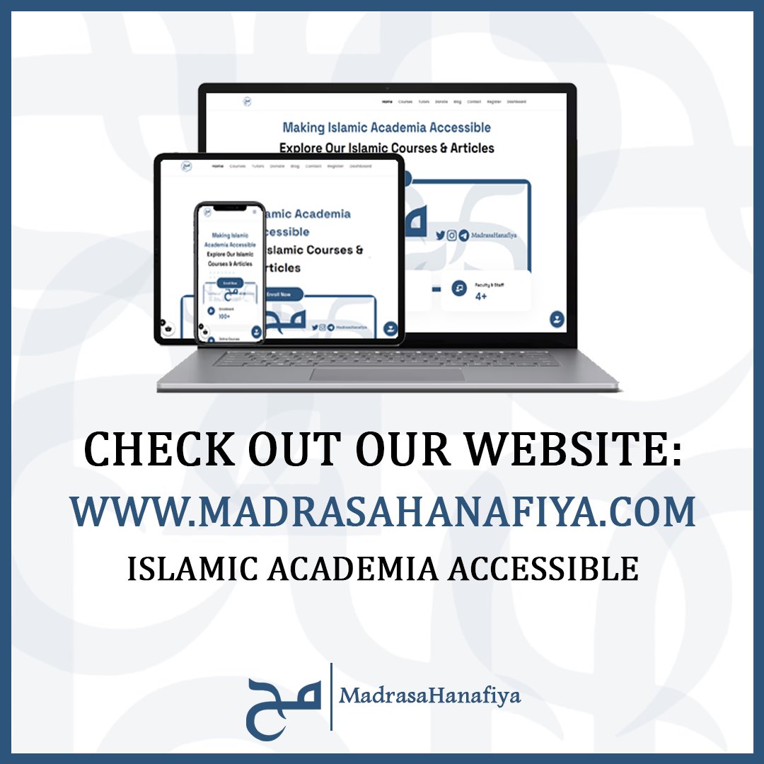 MadrasaHanafiya's tweet image. Alhamdulillah with the grace of Allah, we have successfully created a website where we will share blogs, courses, and more