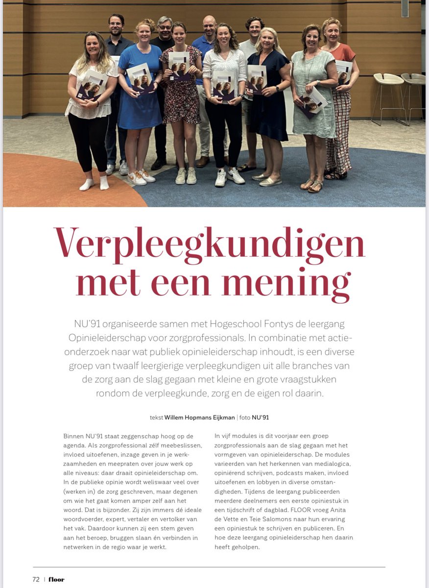 GGZ_Broeder's tweet photo. Verpleegkundigen met een mening! In de Floor lees je over hoe ik samen met een groep collega’s leerde deze mening een platform te geven. We hebben als verpleegkundigen impact, tijd om dit zichtbaar te maken! @VenVN https://t.co/Xqm1rzlS9r
