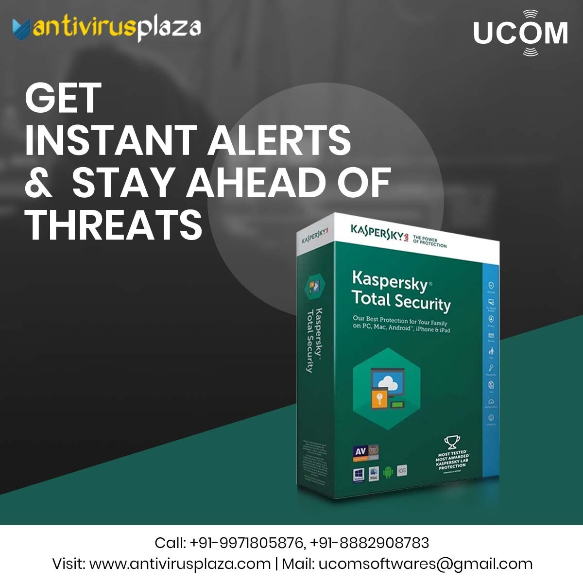 Instant alerts are your shield against online threats. Stay ahead of the game with our powerful antivirus. Your digital safety, is our priority. 

𝐂𝐚𝐥𝐥: +91-99718 05876
𝐕𝐢𝐬𝐢𝐭 𝐔𝐬: antivirusplaza.com

#AntivirusPlaza #InternetSecurity #MobileSecurity