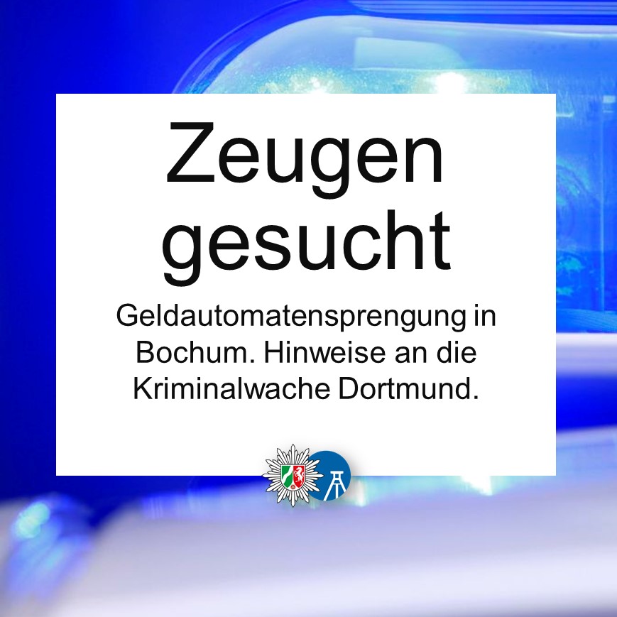 polizei_nrw_bo's tweet photo. Unbekannte haben in der Nacht vom 14. auf den 15. September einen #Geldautomaten an der Kohlenstraße 211a in #Bochum gesprengt. Die Täter lösten gegen 3 Uhr einen Sprengsatz aus und beschädigten damit den außen am Gebäude aufgestellten Geldautomaten. 
📌 Hinweise: 0231/132-7441. https://t.co/cZN5KelAeI