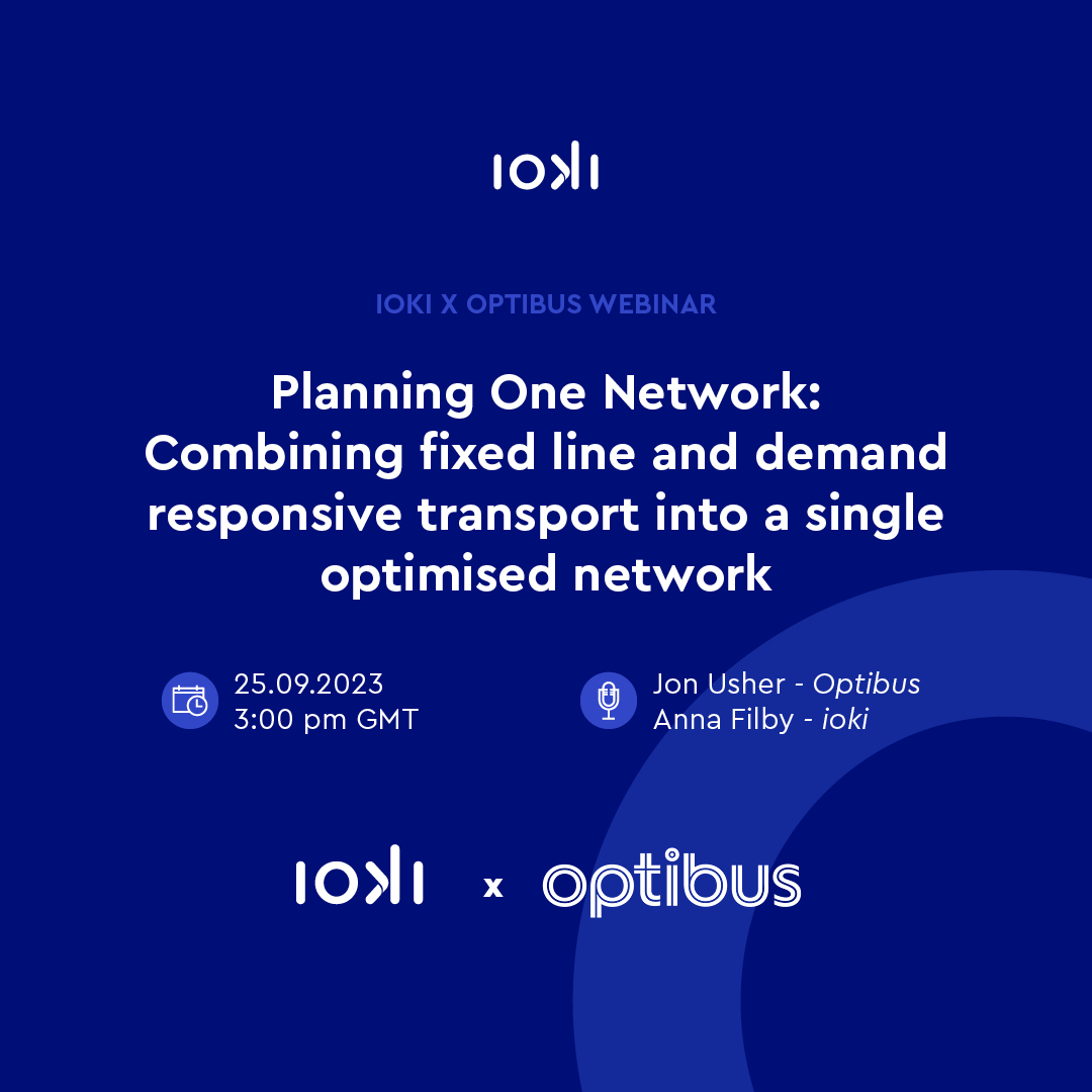 We are hosting a live webinar together with @Optibus!🥳 On 25.09. you can join @jonusher from Optibus and @anna_filby from ioki talking about the challenges in the UK market and why it is crucial to rethink and plan mobility as a network. Sign up here 👉 fcld.ly/t9xww7n