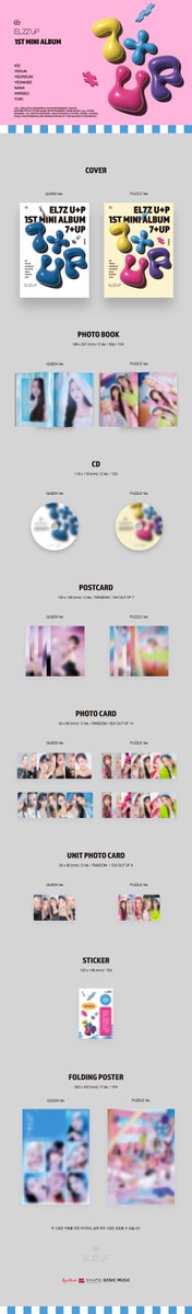 _EL7ZUPofficial's tweet photo. [🔔]

EL7Z UP 1ST MINI ALBUM [7+UP] 예약 판매 안내
🧩앨범 구성 이미지가 수정되었습니다.

📅 예약 판매 기간 : 2023.09.08 (FRI) 3PM ~ 2023.09.20 (WED) 11:59PM
🔗 https://t.co/OiOMFL5DVP

#EL7ZUP #엘즈업 #CHEEKY #CHEEKY_빨리모여_지금여기 https://t.co/i8Y6jfRnwU