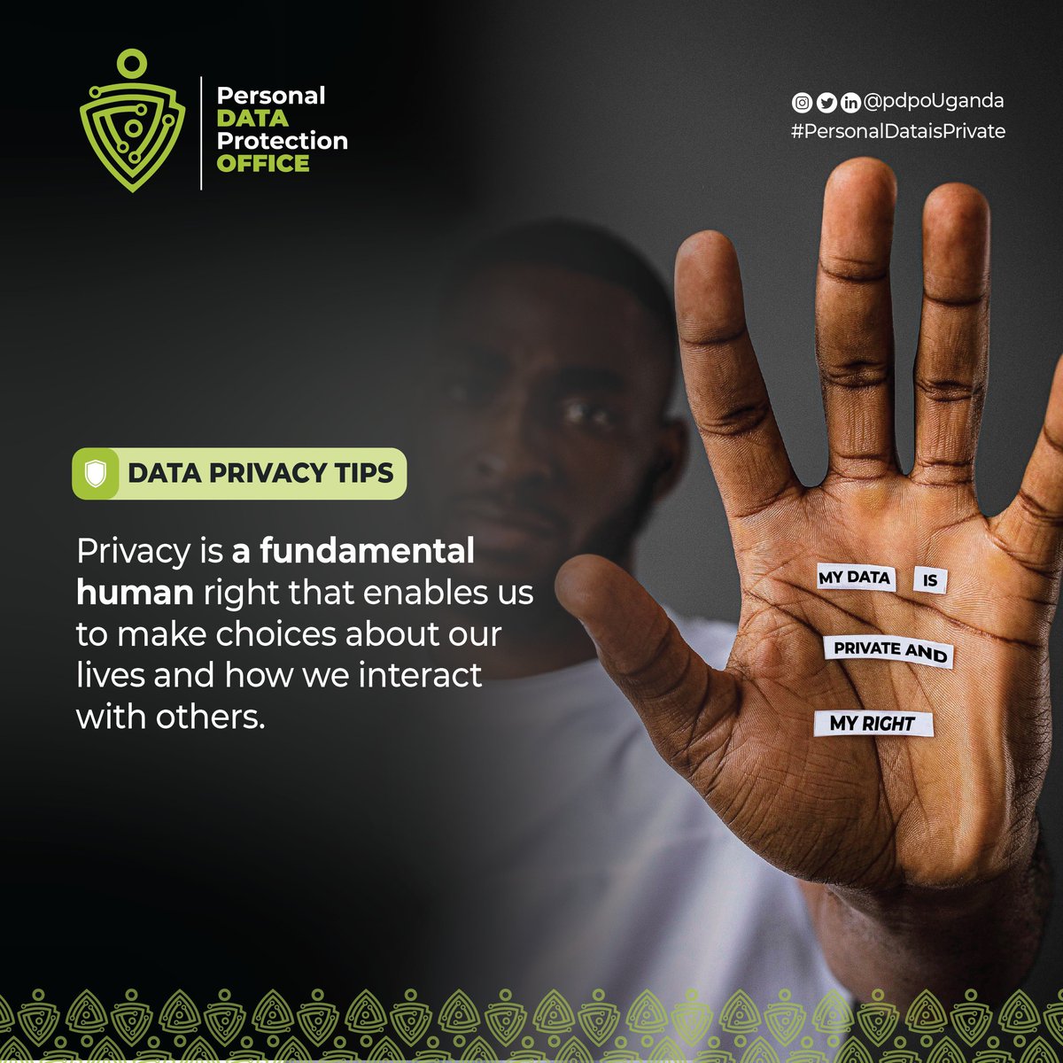 Privacy is not a luxury, it's a fundamental human right. In an increasingly connected world, safeguarding our personal data is essential. Let's champion strong privacy protections and empower individuals to control their own data. #PersonalDataisPrivate #DataPrivacyUG