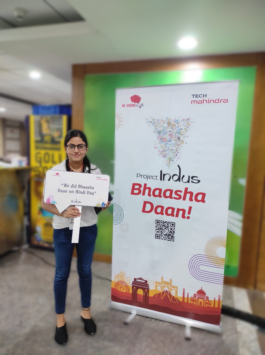 tech_mahindra's tweet photo. Language is at the heart of communication, and on this #HindiDiwas, our associates came together to humbly contribute their bit towards the Indus Project, and did #BhashaDaan.
Keep contributing and stay tuned for more: https://t.co/SreAmrpOEs
#ProjectIndus #MakersLab #DialectDilSe #Communication #NxtNow #HindiDay