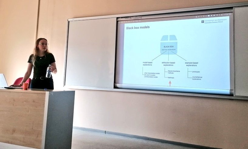 After a successful week, we are closing the workshop with Tabea Rober from <a href="/ABS_UvA/">UvA Amsterdam Business School</a> with the topic 'XAI in Practice'
