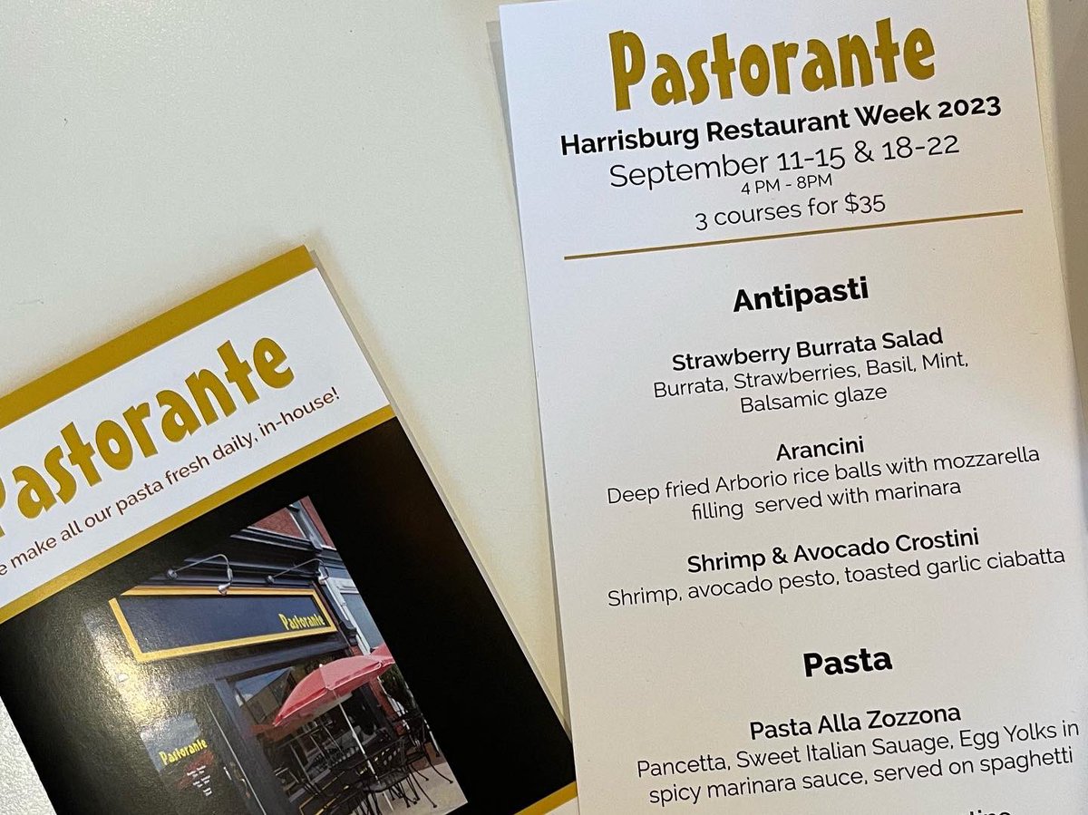 HbgRestWeek's tweet image. A visit to @Pastorante for #HarrisburgRestaurantWeek! Enjoy a delicious evening at 1012 N. 3rd St., and order from their outstanding 3-for-$35 special menu!