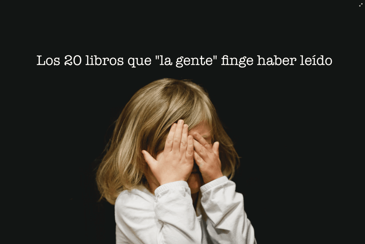 JessCastz's tweet photo. Ya nos exhibieron 😋 | Los 20 #libros que la gente #finge haber leído. Por, El placer de la lectura
https://t.co/f2xDz2T4xU https://t.co/yxJ6frcsJJ