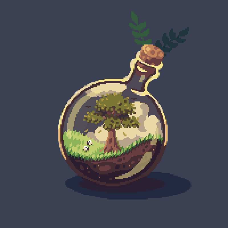 Strange potion 🌳

#PixelArt #ドット絵