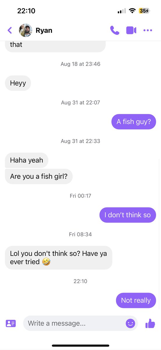 EllieKercher's tweet photo. Howโs online dating you ask? #fishguy #ryan #fish ๐ https://t.co/bG6QXJHg5p