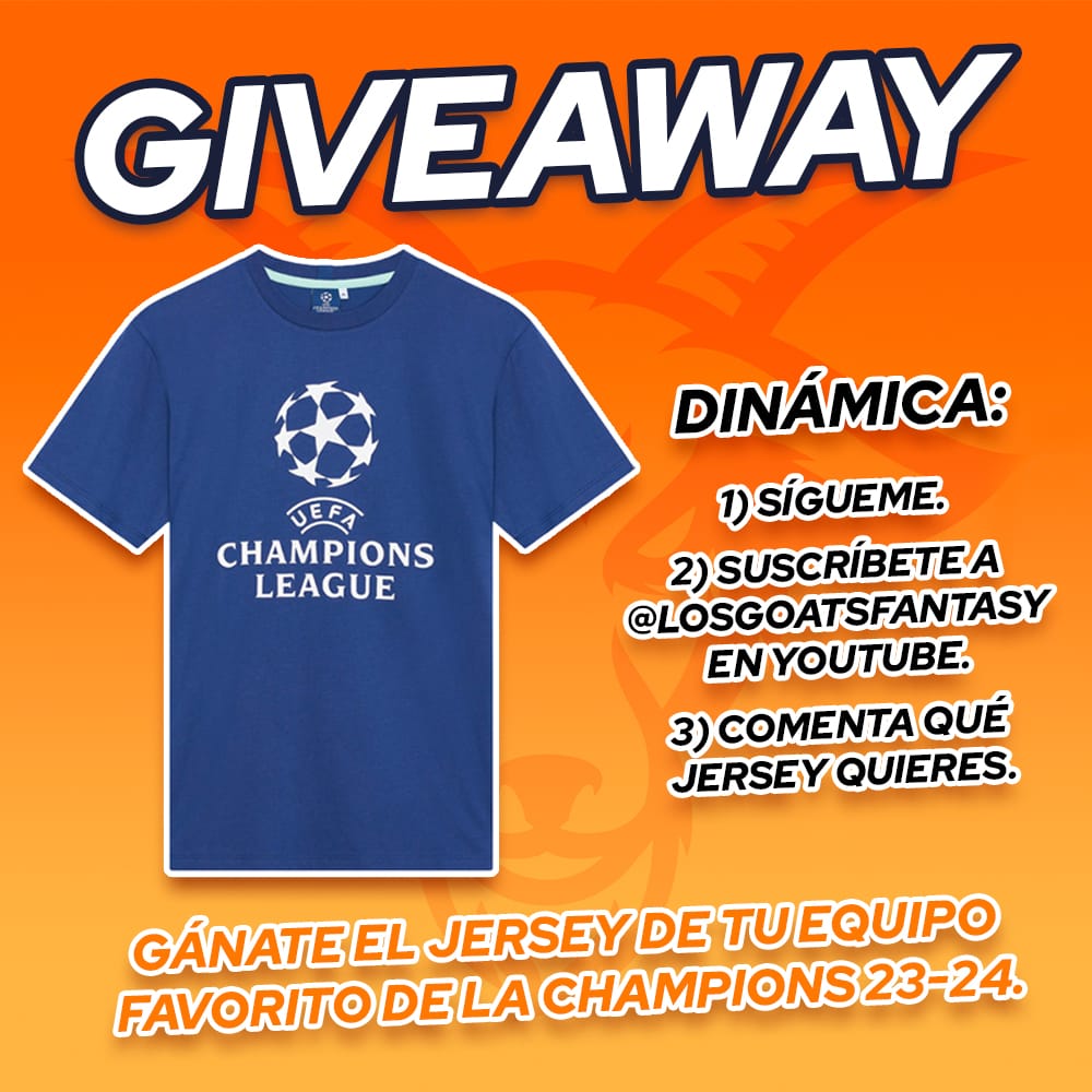 CarlosReynosoKC's tweet photo. 🚨 SORTEO INTERNACIONAL 🚨

Gana el jersey de cualquiera del equipo que tú elijas de la en la Champions League 23/24 🏆

1) Dale RT y sígueme a mí.
2) Sigue a @losgoatsfantasy en Twitter y en YouTube 👉🏻 https://t.co/ywQjF3zDnN
3) Etiqueta a un amigo y qué camiseta pedirías https://t.co/Qgqbwtb8dE