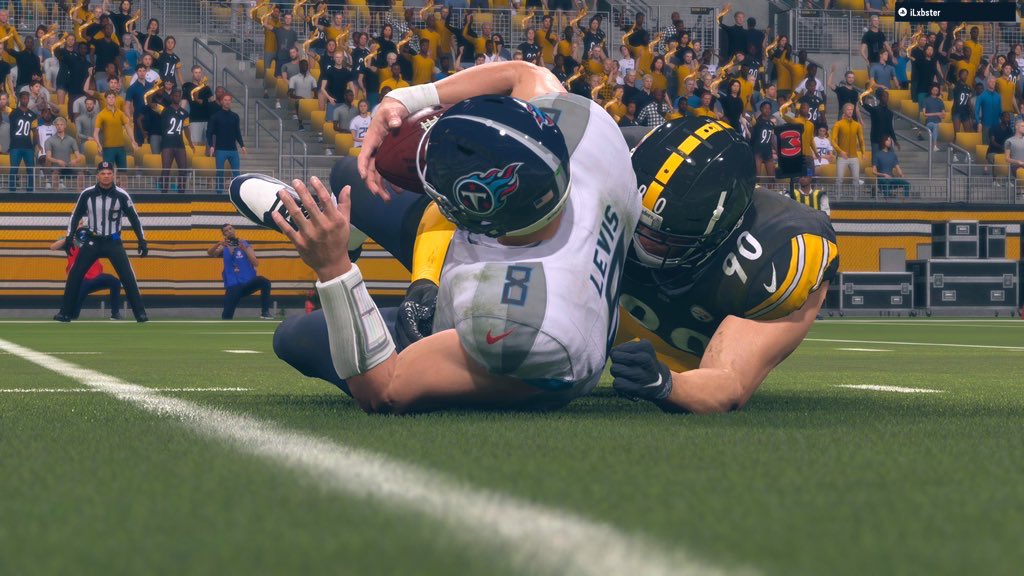 FMLSteelers's tweet photo. 🔥#TheStandard🔥

Back in the win column, defense with a great response only allowing 104 total offense yards. In a rout of the Titans. 

“This was a game we had to dominate. PERIOD” - Mitch

@FMLReport https://t.co/RlYYlrivAe