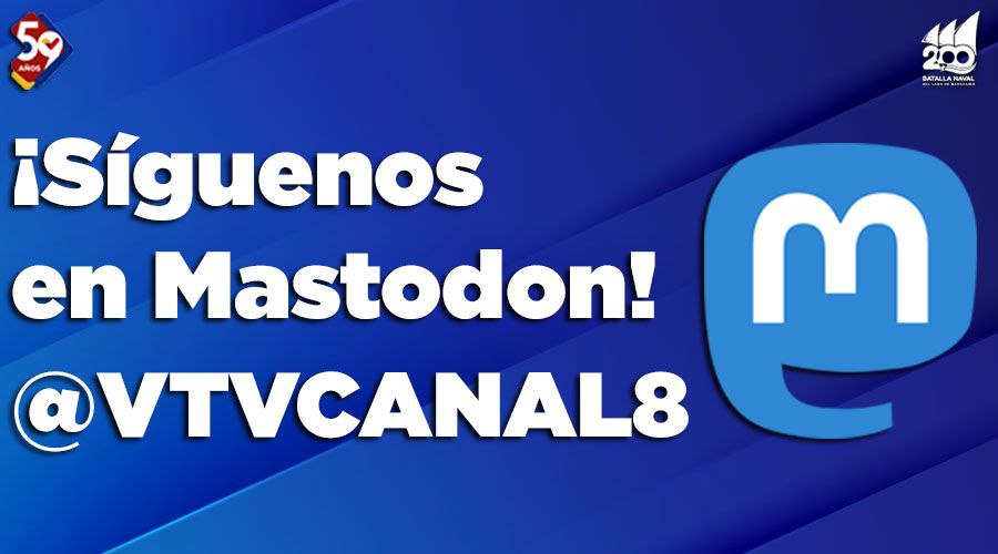 VTVcanal8's tweet photo. #SÍGUENOS📲| ¡También estamos en Mastodon! Disfruta y mantente informado con todo el contenido que tenemos para ti.

No te pierdas de todo el acontecer nacional e internacional 👇

https://t.co/92iHySF8Ky 

#16Sep https://t.co/asvdr40iEd