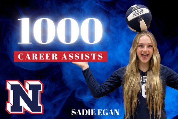 THNorthSports's tweet photo. Congratulations to Sadie on recording her 1000th career assist tonight against Danville! @thnvb https://t.co/bLM8c5Dmt9